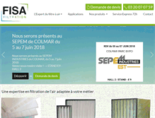 Tablet Screenshot of fisa-filtration.com